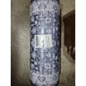 Amazon Blue Kitchen Mat Rug Thick 17" by 29" Paisley Grey Blue White